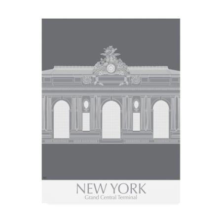 Fab Funky 'New York Grand Central Monochrome' Canvas Art,18x24